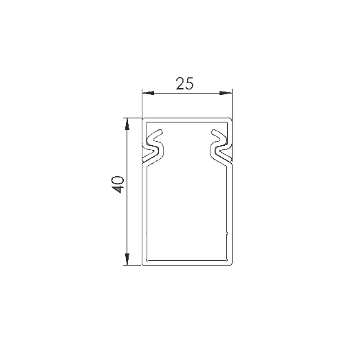 img3533large.png Canal cablu perforat 25x40 mm, cu capac, 2m - DLX PVCP-257-40 - imagine 2