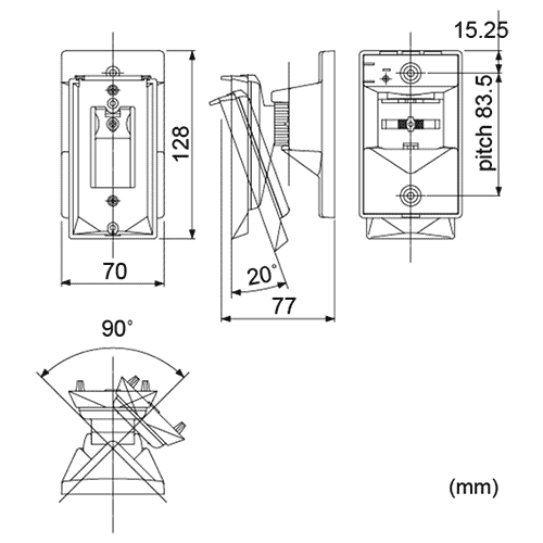 img6347large.png Suport de perete detector PIR (alb) - OPTEX CA-1W-W - imagine 2