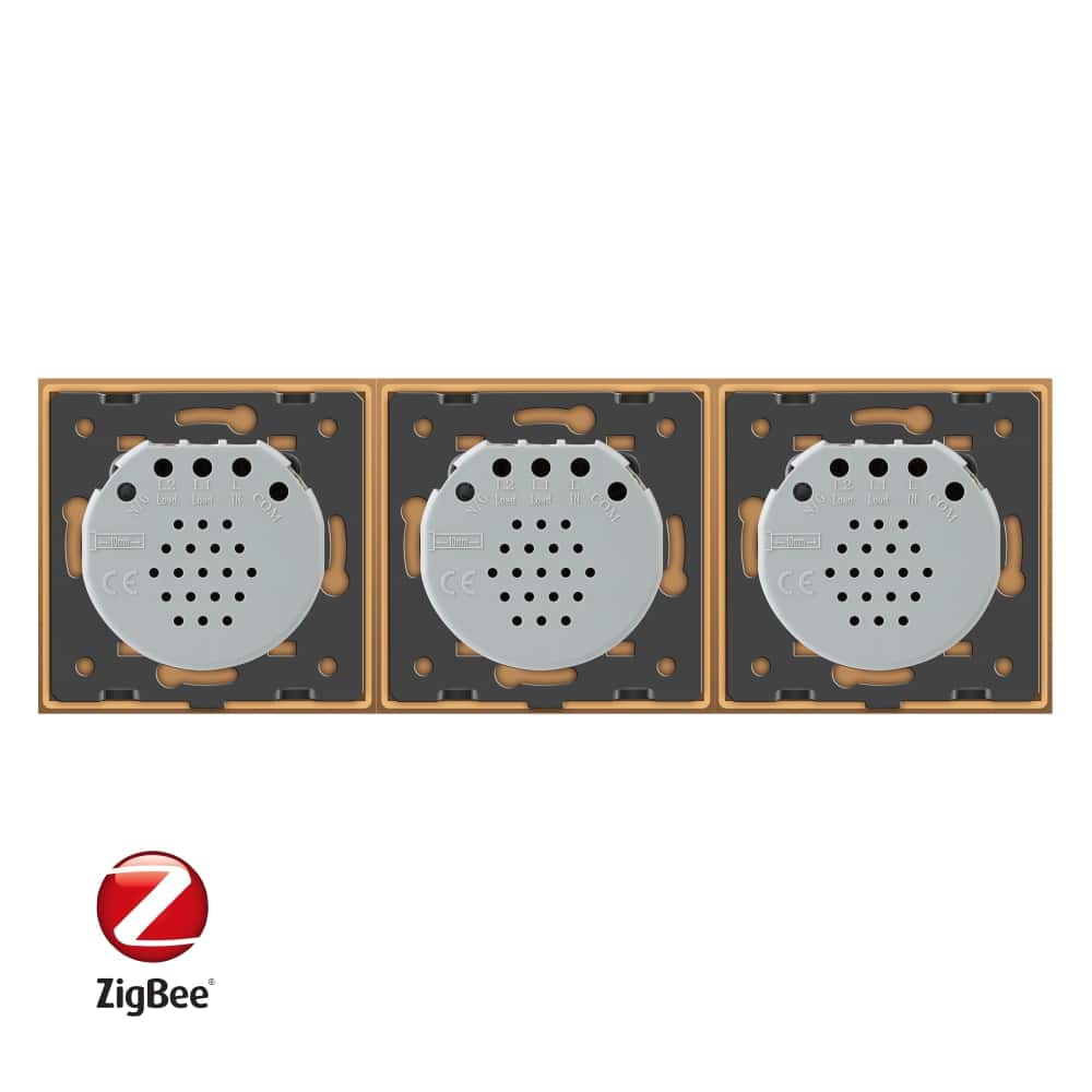 003-in1-2-5.jpg Intrerupator dublu+dublu+dublu cu touch Livolo din sticla, Protocol ZigBee, Control de pe telefon, auriu, VL-C702Z/C702Z/C702Z-13 - imagine 3