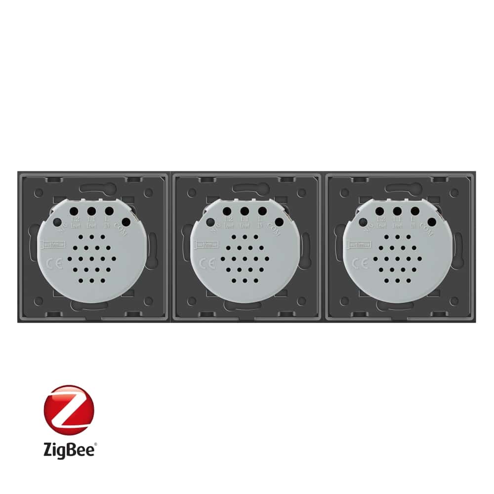 003-in1-8-3.jpg Intrerupator cu touch simplu+simplu+dublu LIVOLO din sticla, Protocol ZigBee, Control de pe telefon, gri, VL-C701Z/C701Z/C702Z-15 - imagine 3