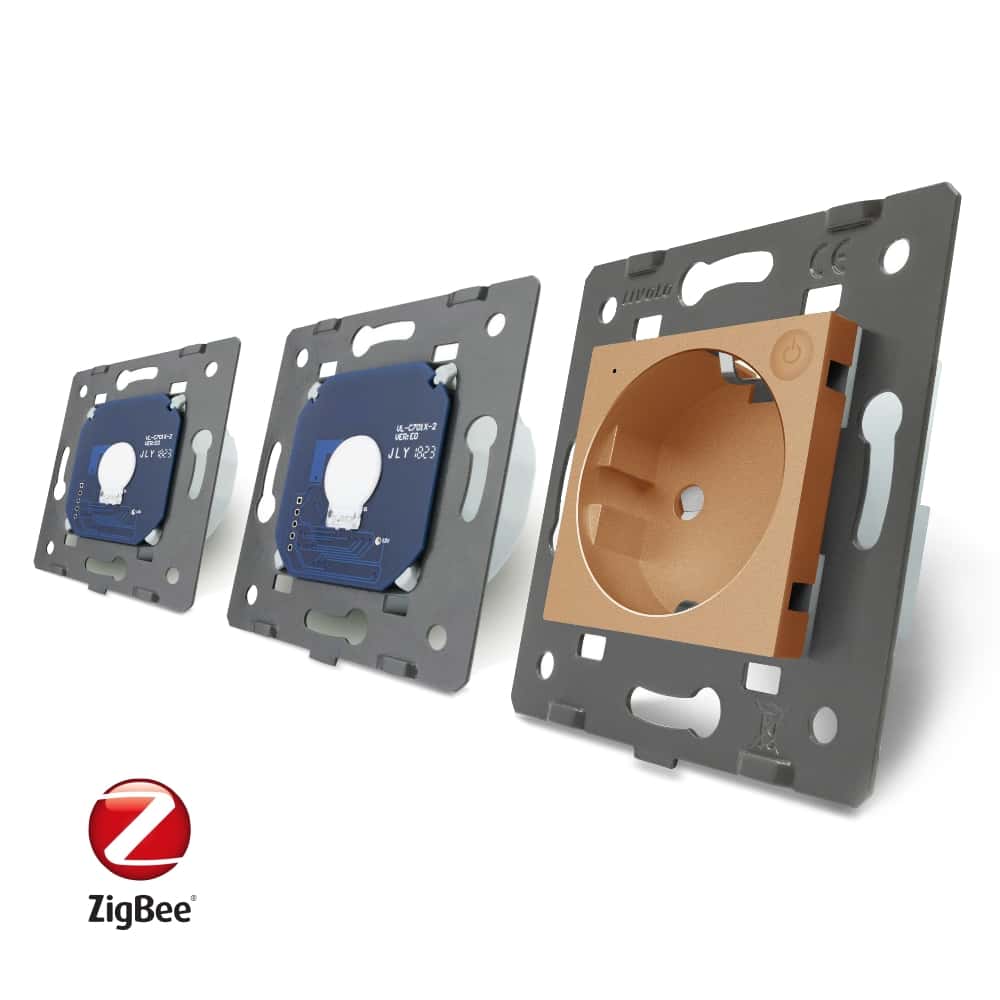 004-in1-2-6.jpg Intrerupator LIVOLO simplu+simplu ZigBee cu touch si priza din sticla ZigBee, Control de pe telefon, auriu, VL-C701Z/C701Z/C7-C1EUZ-13 - imagine 4