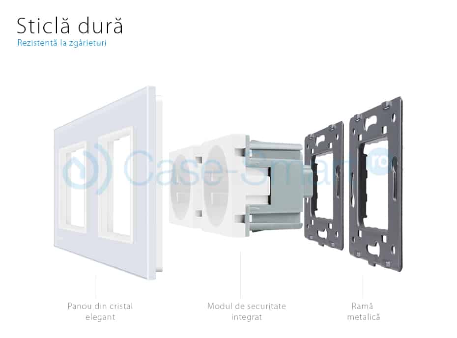 structura-priza-livolo-dubla-alba.jpg Priza dubla Livolo cu rama din sticla, alb, VL-C7C2EU-11 - imagine 2