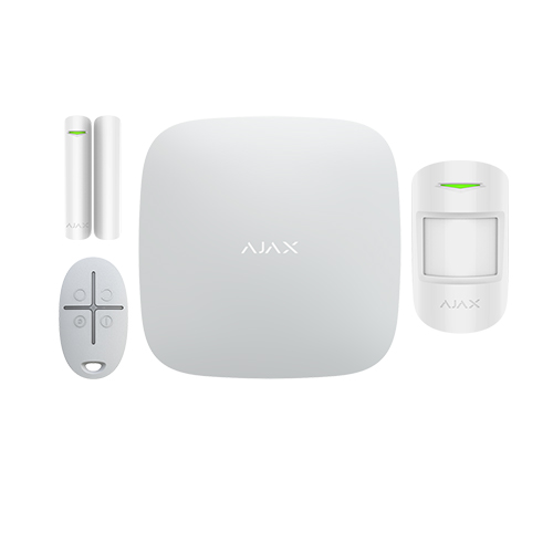 Kit alarma Smart StarterKit Wireless, Ethernet + 1xSIM 2G, Alb – AJAX StarterKit(W)