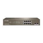 Switch 8 porturi PoE Gigabit, 2 porturi SFP Gigabit, Cloud Management - IP-COM G3310P-8-150W