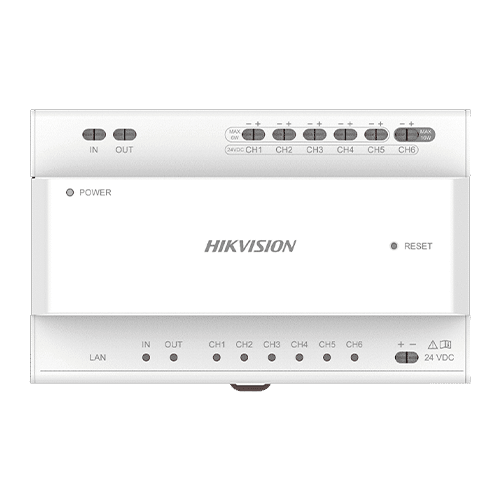 img24396large.png Distribuitor Video/Audio 2 fire pentru 6 posturi - HIKVISION DS-KAD706Y - imagine 2