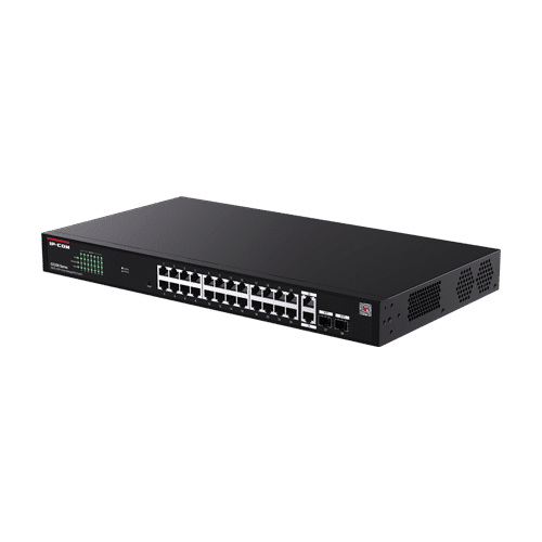 img28111large.png Switch 24 porturi PoE RJ45 Gigabit, 2 x RJ45 Gigabit, 2 x SFP Gigabit, Management, 1U - IP-COM G2228P-24-410W - imagine 2