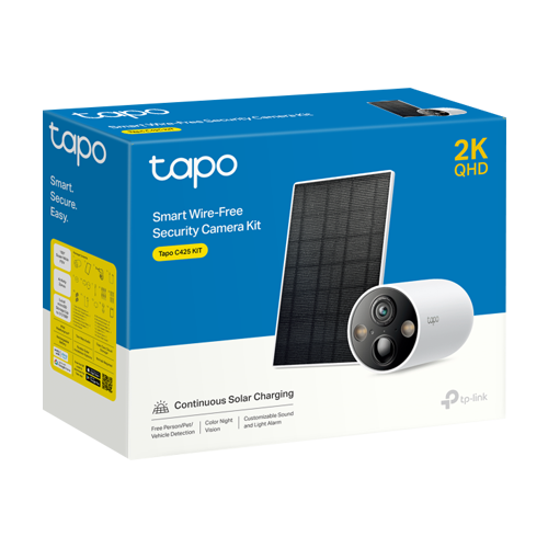 img30665large.png Camera IP Smart Wi-Fi, 4MP, Panou Solar, Baterie reincarcabila, Audio bidirectional - TP-Link Tapo TapoC425KIT - imagine 2
