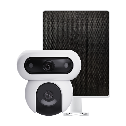 img31347large.png Camera IP PT Dual-Lens 4MP + panou solar 8W, Wi-Fi6, Baterie 10.400 mAh, Audio, IR 35M - EZVIZ CS-HB90/SP(2x4MP) - imagine 2