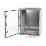 Cutie distributie IP67 din ABS gri, usa transparenta, placa metalica, 400x500x240 mm PS405024 - imagine 2