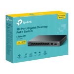 Switch LiteWave, 8 x RJ45 1G PoE, 1 x SFP 1G, 1 x RJ45 1G, Buget PoE 61W, Unmanaged - TP-Link LS1210GP - imagine 3