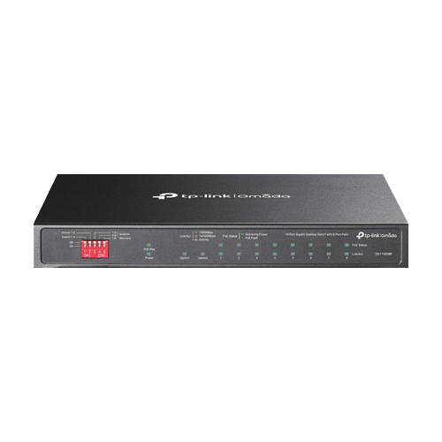 Switch 8 x RJ45 1G PoE, 1 x RJ45 1G, 1 x combo SFP/RJ45 1G, Buget PoE 123W, Unanaged - TP-Link Omada DS110GMP