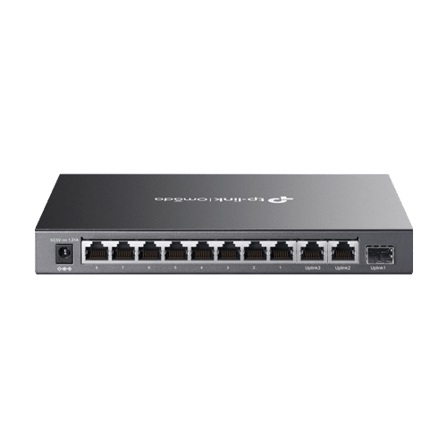 img32088large.png Switch 8 x RJ45 10/100 Mbps PoE, 2 x RJ45 1G, 1 x SFP 1G, Buget PoE 65W, Unanaged - TP-Link Omada DS111P - imagine 2