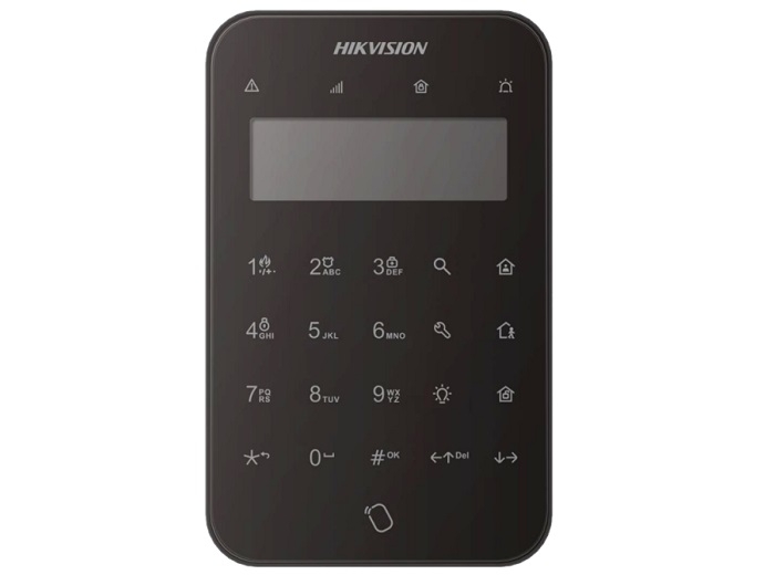 DS-PK1-LT-WEBLACK_ Tastatura Wireless, LCD, AX PRO 868Mhz - HIKVISION DS-PK1-LT-WE-BLACK - imagine 1