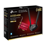 Adaptor PCI-E Bluetooth 5.3, Wi-Fi 6E, AXE5400 Tri-Band, 2 x Antene High-Gain - TP-Link ArcherTXE75E - imagine 2