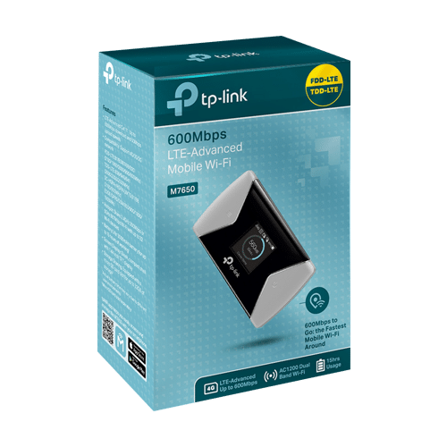 img34176large.png Router portabil 4G, Wi-Fi 5, Micro SIM, microSD, Baterie 3000 mAh - TP-Link M7650 - imagine 3