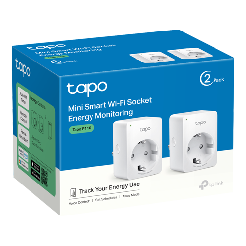 img34132large.png Pachet 2 prize smart, 16A, Wi-Fi, control vocal, monitorizare consum - TP-Link Tapo TapoP110(2-pack) - imagine 2