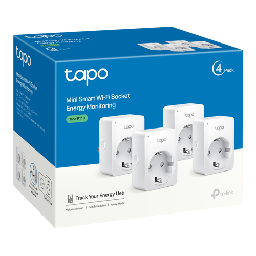 img34143large.png Pachet 4 prize smart, 16A, Wi-Fi, control vocal, monitorizare consum - TP-Link Tapo TapoP110(4-pack) - imagine 2