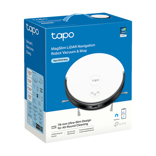 img34488large.png Aspirator robot RV20 Mop, Spalare umeda, 2700Pa, MagSlim LiDAR & Gyro - TP-Link Tapo TapoRV20Mop - imagine 4