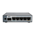 Router hEX, 5 porturi RJ45 Gigabit, 1 x SFP 2.5G, 1 x PoE Out, USB, PoE In - MikroTik E60iUGS