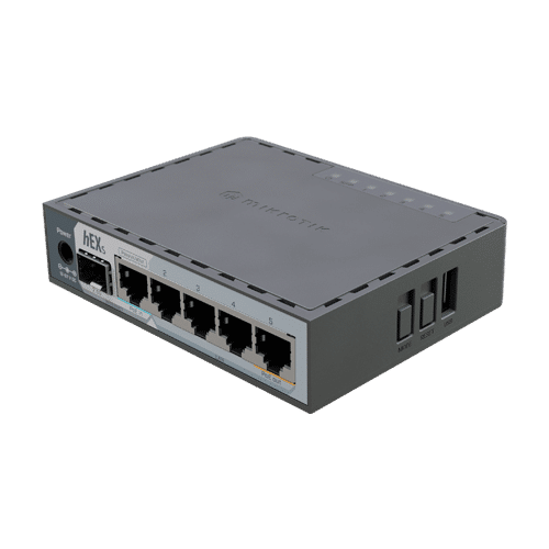 img36295large.png Router hEX, 5 porturi RJ45 Gigabit, 1 x SFP 2.5G, 1 x PoE Out, USB, PoE In - MikroTik E60iUGS - imagine 2