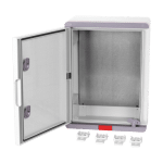 Cutie distributie IP67 din ABS gri, usa mata, placa metalica, 300x400x220 mm PD304022 - imagine 3
