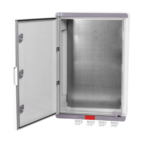 img36939large.png Cutie distributie IP67 din ABS gri, usa mata, placa metalica, 400x500x240 mm PD405024 - imagine 3
