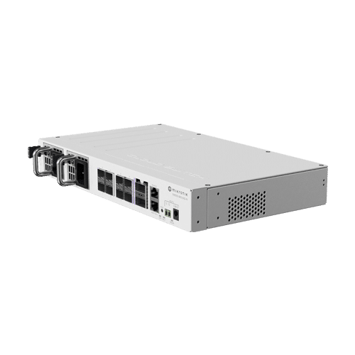 img37231large.png Switch 2 x QSF28 100G, 8 x SFP28 25G, 2 x RJ45 100 Mbps, 802.3bt PoE In, 1U - MikroTik CRS510-8XS-2XQ-IN - imagine 2