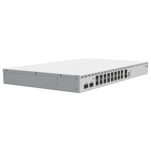 img37276large.png Switch 2 x QSF28 100G, 16 x SFP28 25G, 2 x RJ45 100 Mbps, 1U - MikroTik CRS518-16XS-2XQ-RM - imagine 2