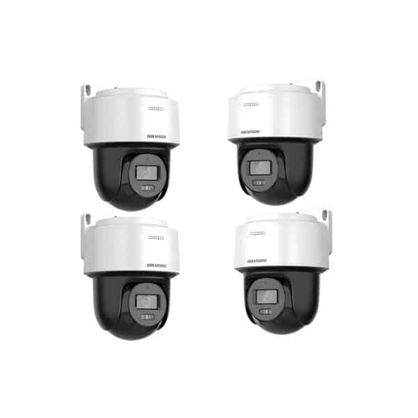 PACHET 4 Camera PT IP, 4MP, Auto-Tracking, lentila 2.8mm, IR 30m, WL 30m, Mic., Difuzor, Audio - HIKVISION DS-2DE2C400MWG-E-2.8mm