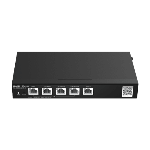 Router 4 x RJ45 1G PoE, 1 x RJ45 1G, Buget PoE 60W, Multi-WAN, Cloud Management - Ruijie RG-EG305GH-P-E