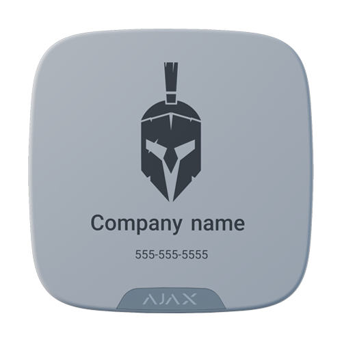 Placa personalizare logo pentru sirena de exterior StreetSirenLogo, 1 buc. - AJAX BrandPlate(W)