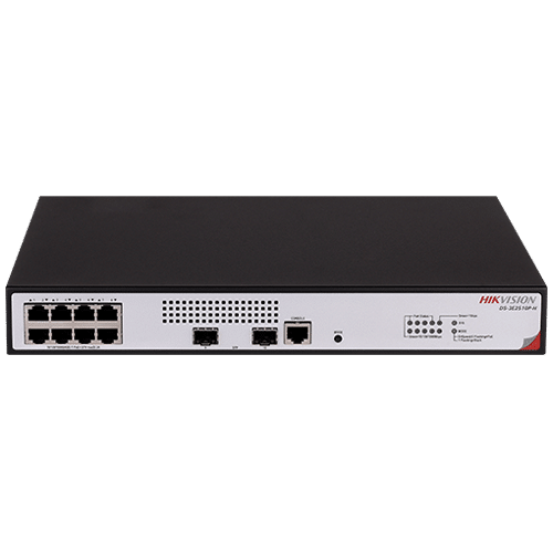 Switch L2+, 8 x RJ45 1G PoE 802.3af/at, 2 x SFP 1G, Management, 1U - HIKVISION DS-3E2510P-H