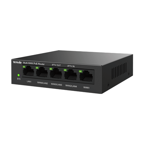 Router 5 x RJ45 1G (4 x PoE Out 802.3af/at), Multi-WAN, Cloud Managed - TENDA TND-G0-5G-PoE