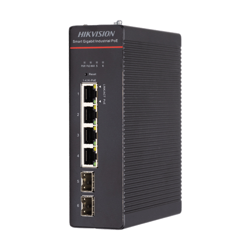 Switch industrial 4 x 1G PoE 802.3bt, 2 x SFP 1G, fara sursa, Management - HIKVISION DS-3T1506HP-SI-4P2F