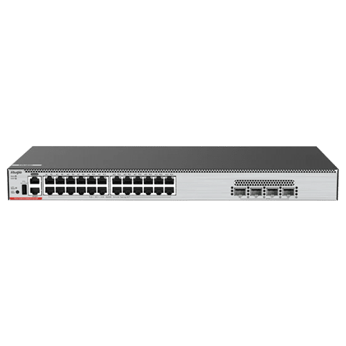 Switch L3, 24 x RJ45 5G PoE++ (90W), 4 x SFP28 25G, Cloud Management - Ruijie RG-CS86-24MG4VS-UP