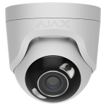 Camera turret IP 5.0MP, lentila 2.8 mm, IR 50m, WL 50m, PoE, alb - AJAX TurretCam-IRWL(W)-5.28