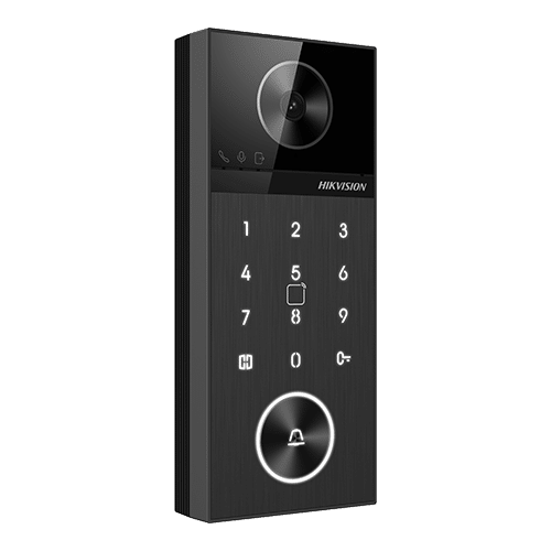 Panou exterior videointerfon TCP/IP 4MP, IR 3m, PIN, PoE, M1, IP65 - HIKVISION DS-KV6124-E1