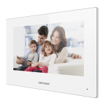 KIT videointerfon Smart pentru o familie, TCP/IP RJ45 + Wi-Fi 2.4Ghz, Card, Tag, monitor 7 inch alb, - HIKVISION DS-KIS603-P(W) - imagine 3