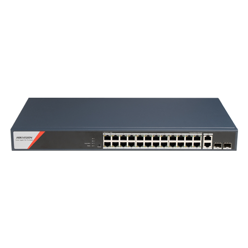 Switch L2, 24 x RJ45 1G PoE, 2 x SFP 1G, 2 x RJ45 1G, Management - HIKVISION DS-3E1528HP-SI-24P2T2F
