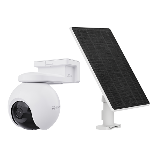 Camera IP PT + panou solar 8W, Wi-Fi6 & 4G, 4K, Baterie 10.400 mAh, Audio, IR 15M, Color 24/7 - EZVIZ CS-EB8/SP(4K,W4GA)