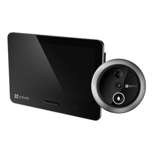 Vizor electronic smart, Wi-Fi, 4K, monitor tactil 5.5', sonerie, audio, acumulator 7100 mAh - EZVIZ CS-EP4-Sliver