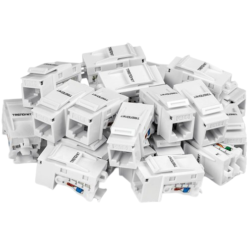 img46915large.png Set 25 buc. Keystone Jack Cat.6 tool-less, alb - TRENDnet TC-K25C6-25buc - imagine 1